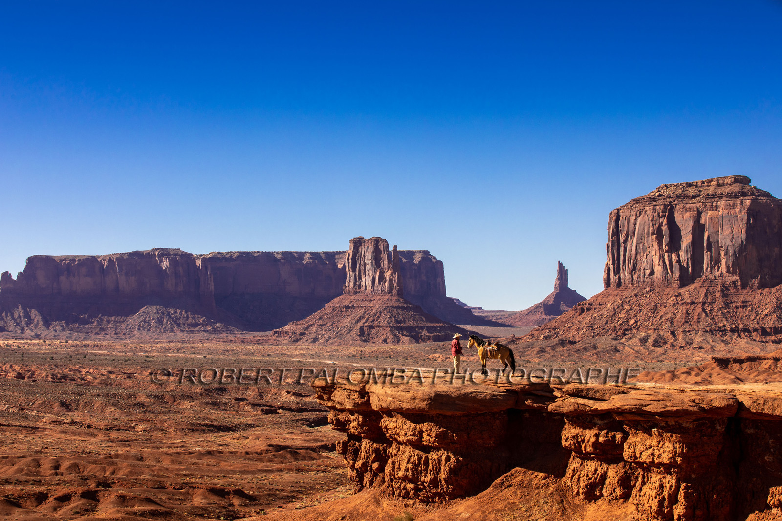 Cow-boy à Monument Valley