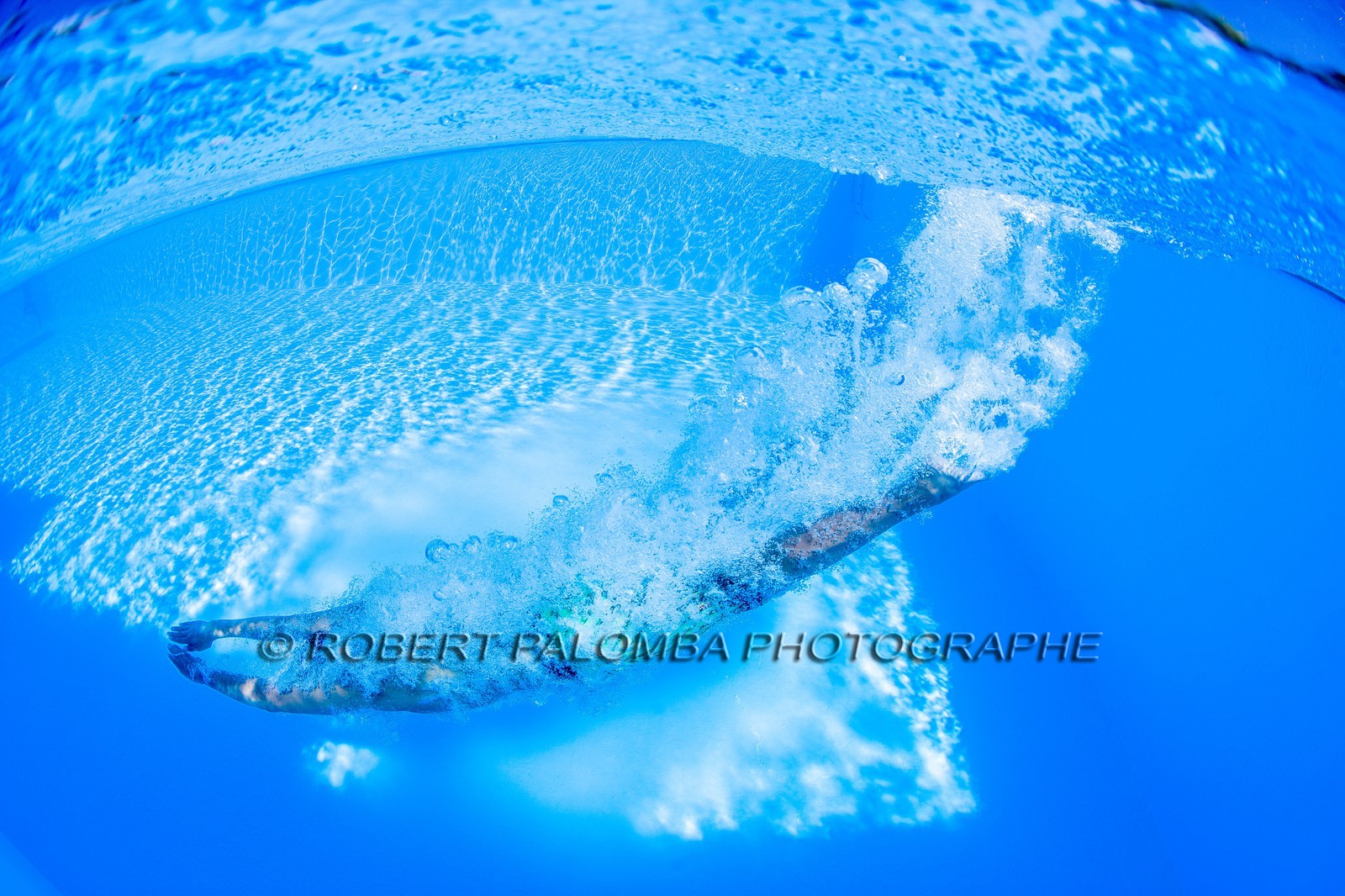 Plongeon en piscine