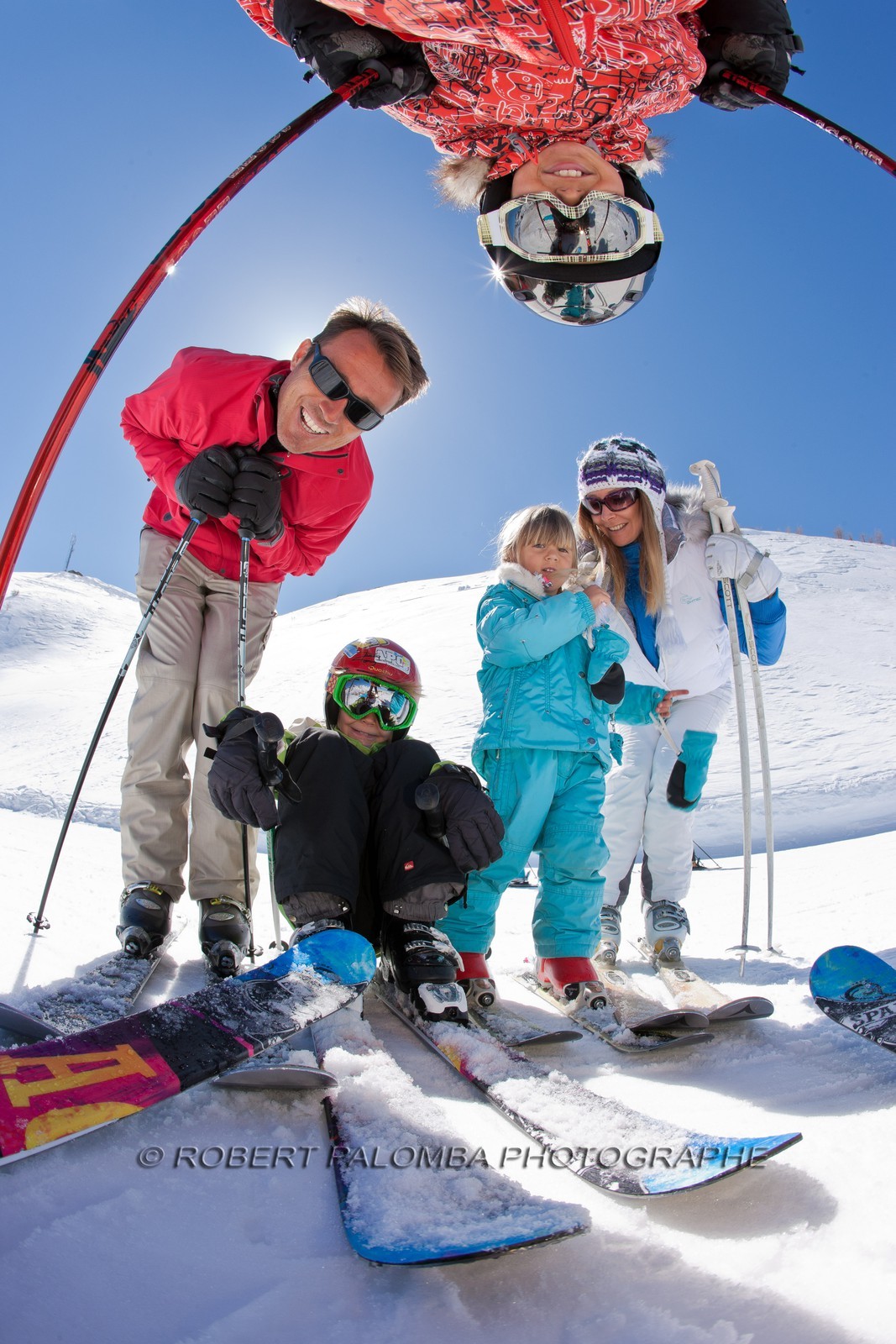 Famille au ski